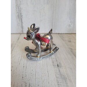 Vintage Lenox rudolph red nosed reindeer baby 1st Xmas ornament